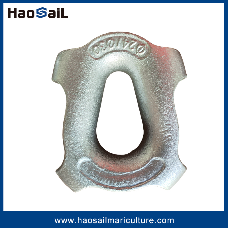 Light/Heavy Duty Hot DIP/Electric Galvanized /Painted Finish Semi Enclosed Thimbles for Synthetic Rope Protection in Marine /Aquaculture Mooring System