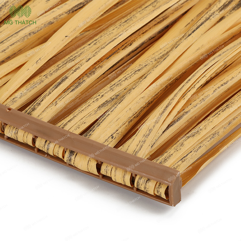 Outdoor Roof Decoration Chinese Thatch Tiles Fireproof Synthetic Artificial Tiki Thatch