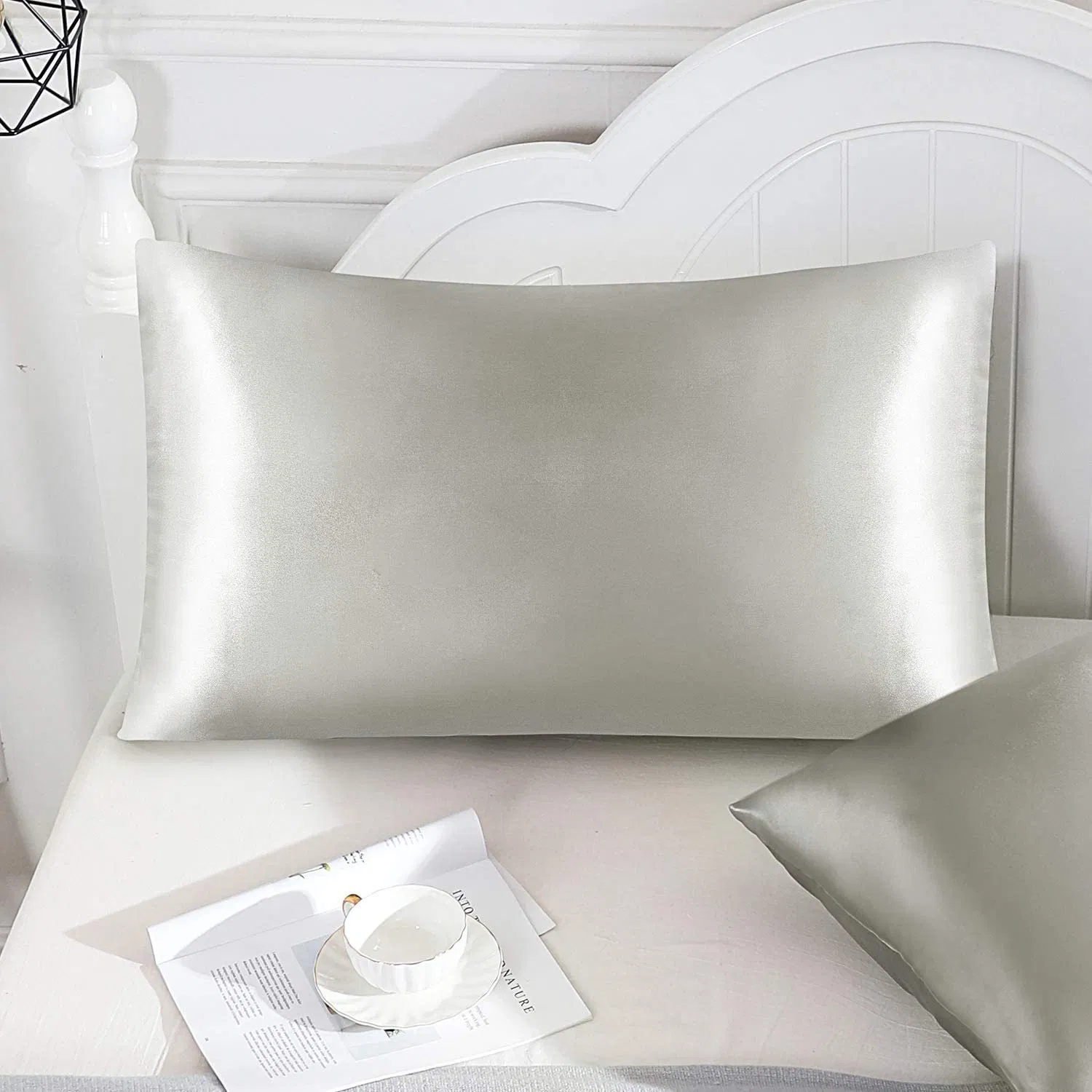 Wholesale Double-Sided Ice Silk Pillowcase Satin Pure Color Summer Pillowcase Wholesalev 2PCS Set Pillow Case