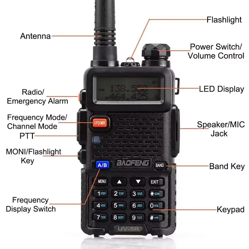 Радиостанция Baofeng UV-5R 8W, 4 шт.