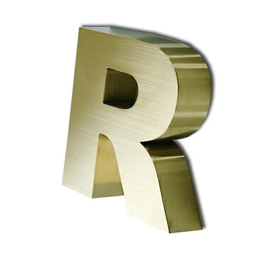 High Quality Plating Golden Fabricated Metal Letter LED Display Board