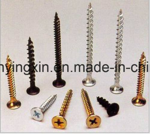 Bugle Head Cross Groove Self Tapping Drywall Screw with Black, Grey, Zinc Plated