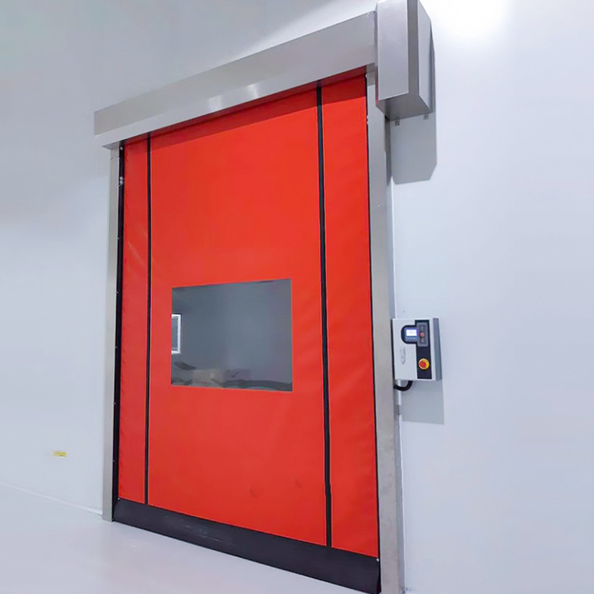 Zipper Type Self Repairing Airtight High Speed PVC Fabric Rapid Rise Rolling up Door for Warehouse or Food and Pharmaceutical Factory