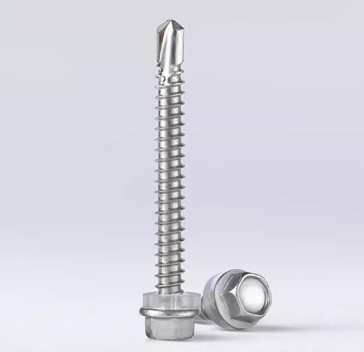 Self Drilling Metal Ground Screw Drill with Rubber Washer