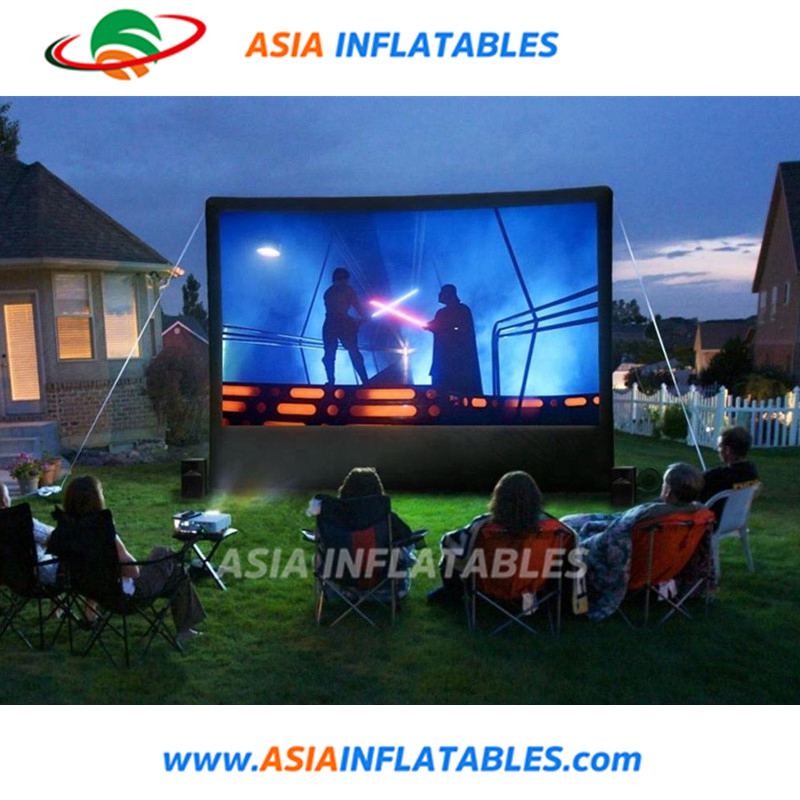 Backyard Family Inflatable Movie Screen Rear Projection Air Screen for Home Use