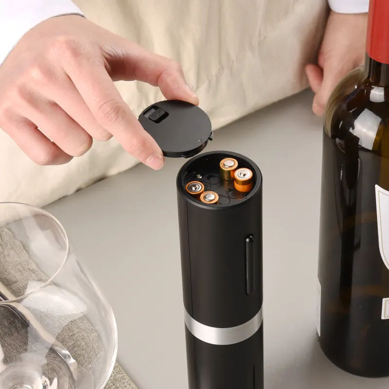 Electric Bottle Openers Gift Automatic Wine Opener with Foil Cutter One-Click Button Reusable Corkscrew Barware