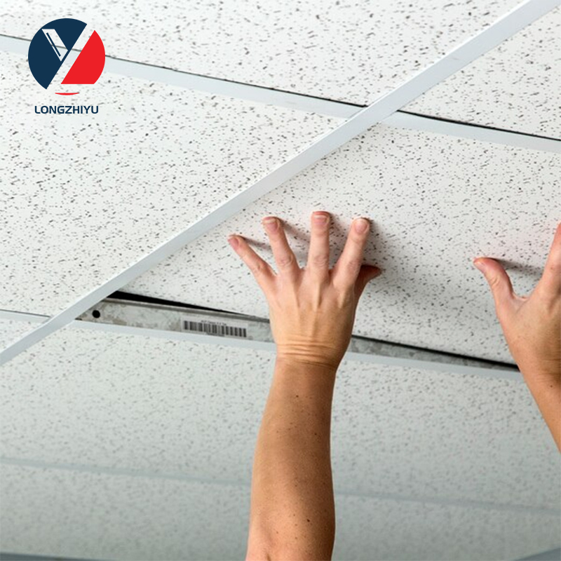 Lower Price 595*595mm Mineral Fiber Board Ceiling Tiles