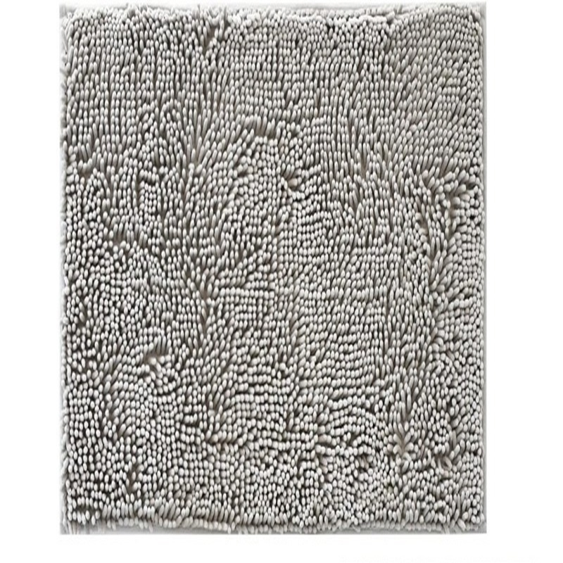 Soft 3PCS Bath Rugs Non-Slip Chenille Absorbent Shower Mat Durable Bathroom Set