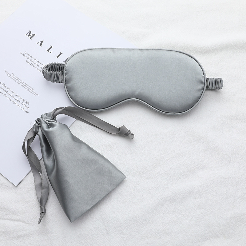 Factory Double Layer Satin Luxury Customized Soft Travel Elastic Strap Eye Sleeping Mask