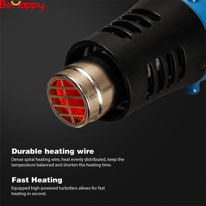 Behappy Professional Manufacturer 2000W Adjustable Air Welding Electric Hot Air Heat Gun