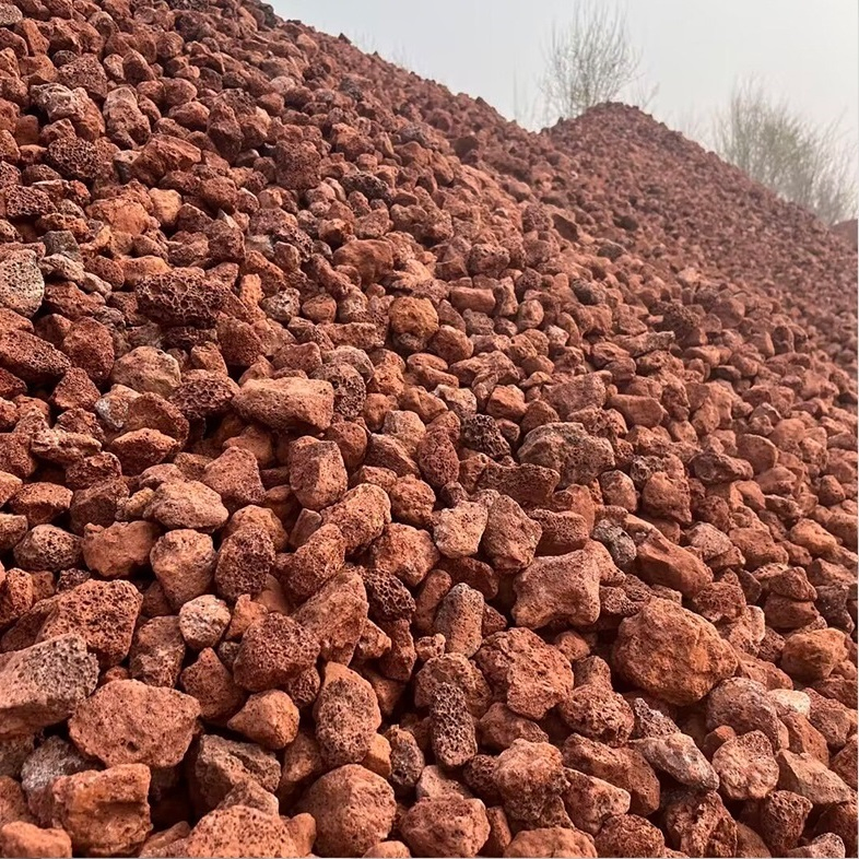 Red Lava Stone Vocanic Stone Gravels for Garden and Water Treatment
