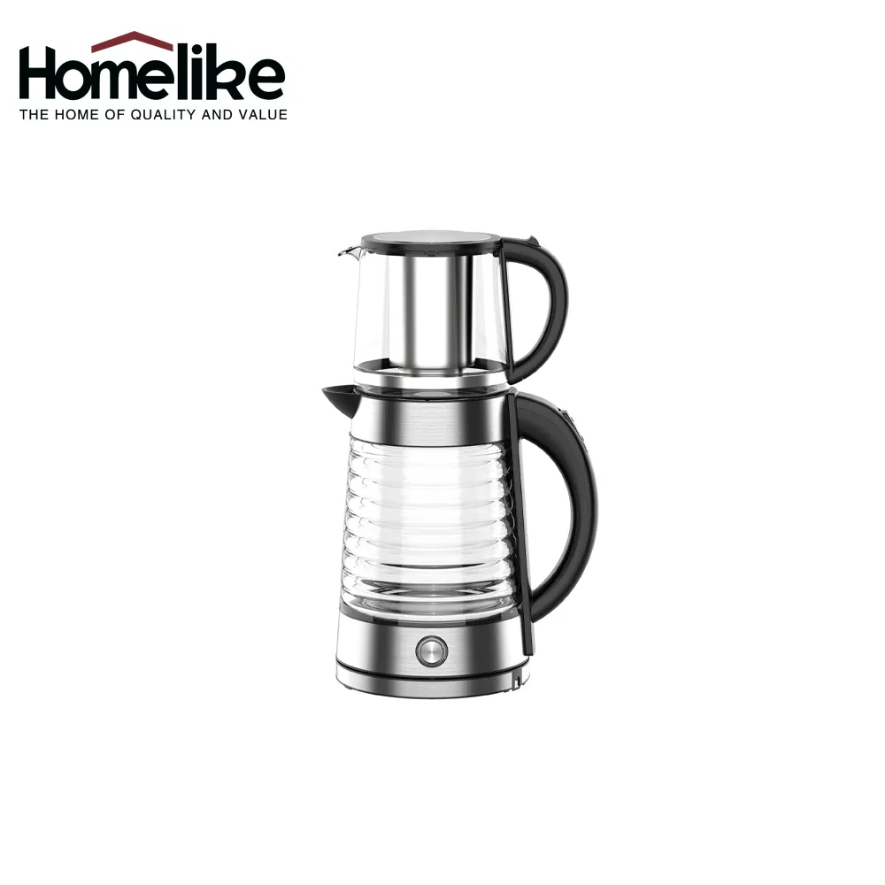 Home Appliance Turish Samovar Custom Coffee and Tea Maker Machinhe Electric Glass 1.7L Tea Makers
