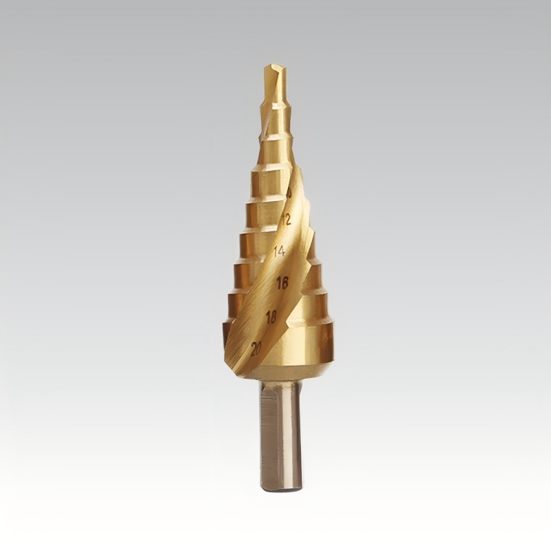 Pagoda-Style Cobalt-Infused Step Drill Bit for Metal Hole Enlargement