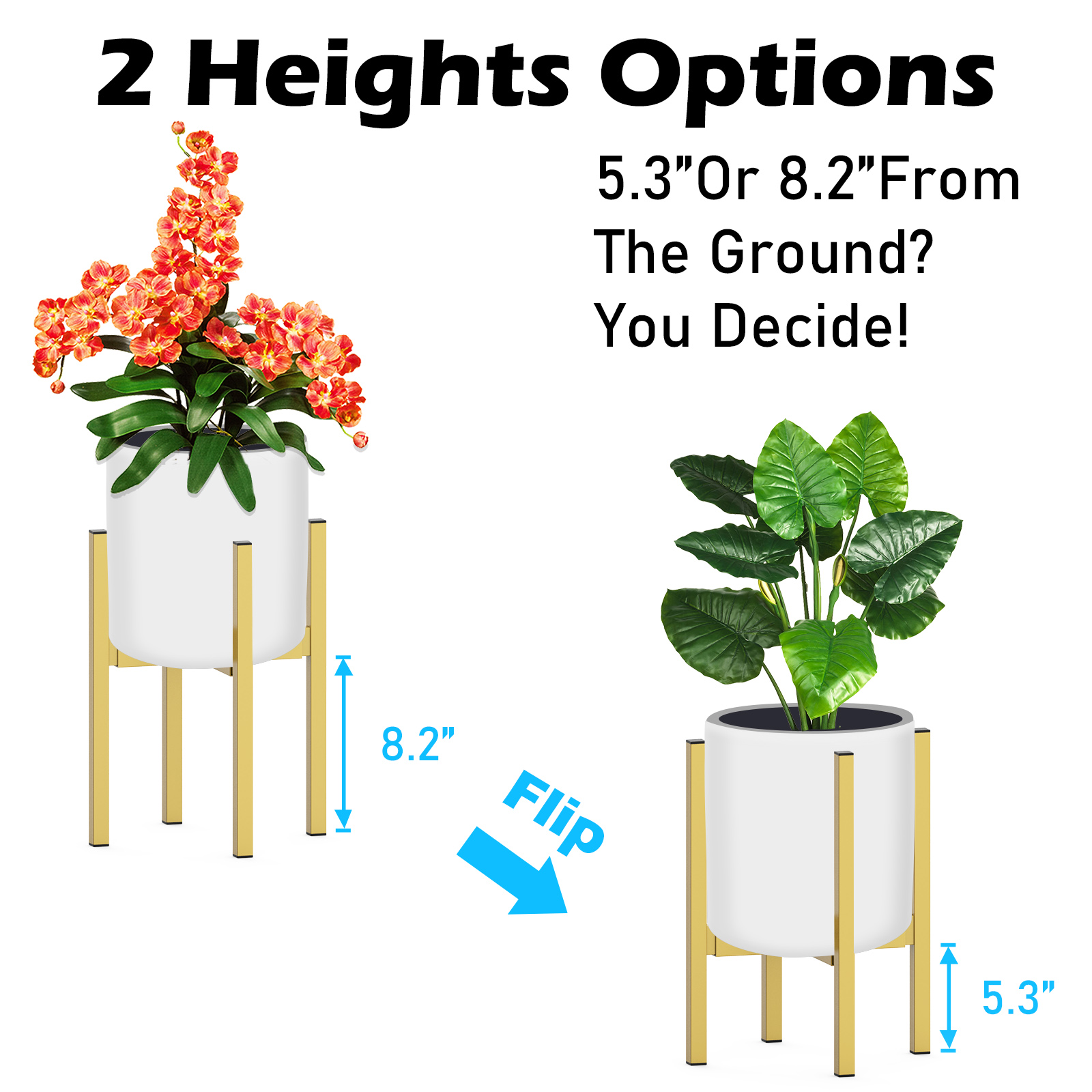 Горшок цветочный металлический декоративный