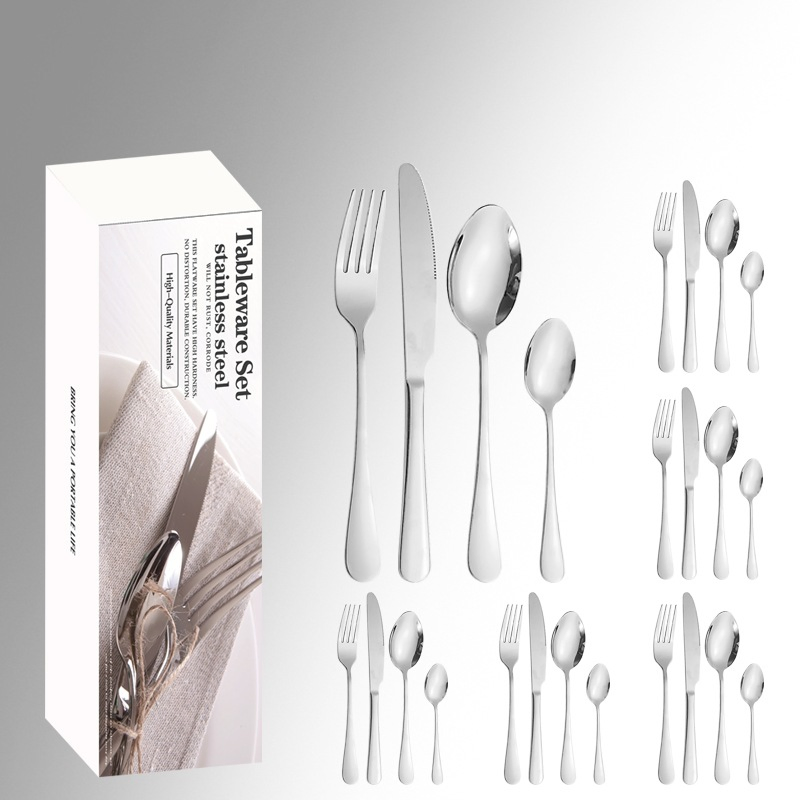 Cross-Border Hot-Selling Stainless Steel Cutlery Set Four-Piece Set