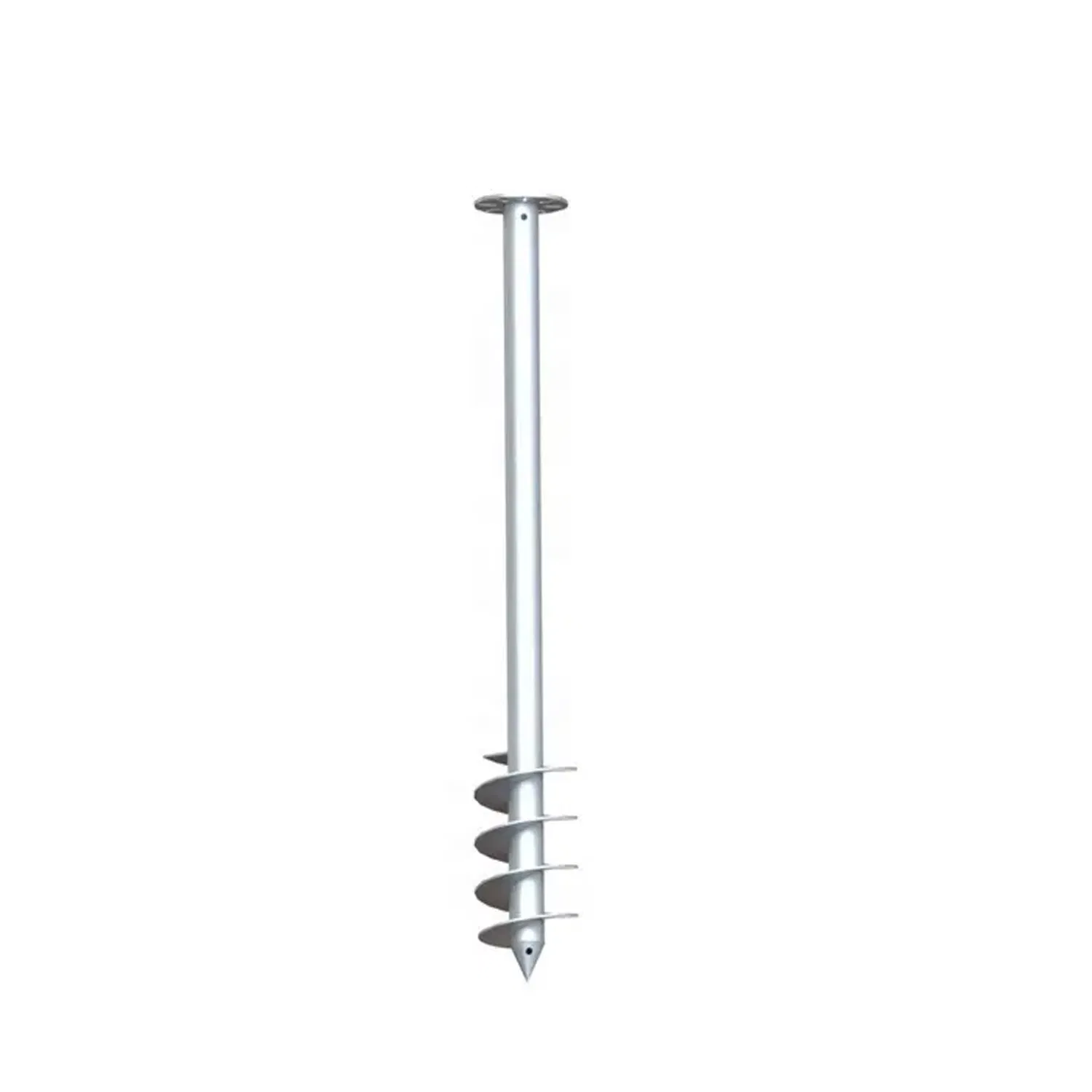 Customized HDG Steel Screw Helical Pole Pile with Round Supporting Hardware for Solor Structure