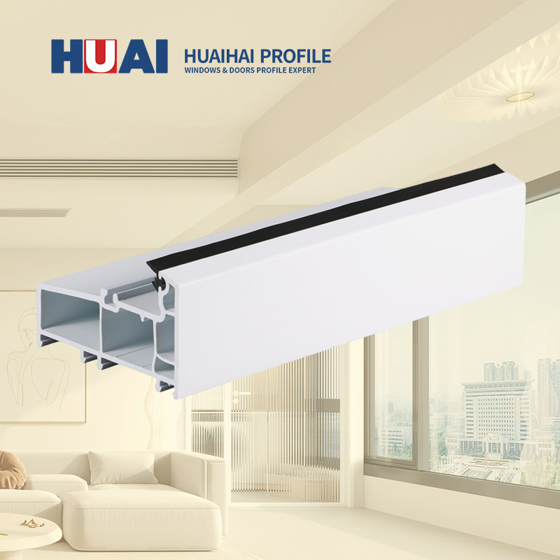 Durable UPVC PVC Profile Section Bar Type with Heat Transfer Coefficient of 0.79