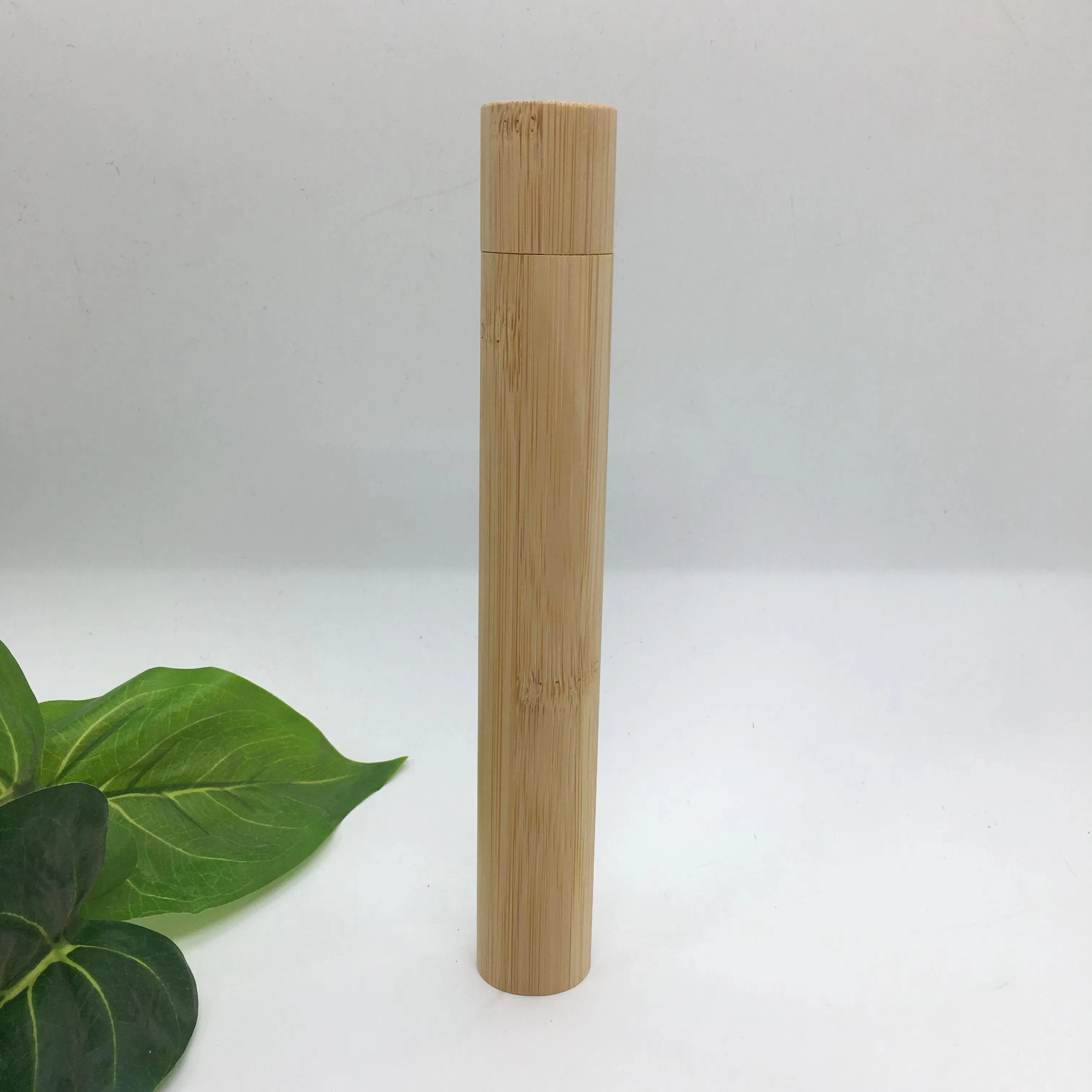 Portable Bamboo Toothbrush Storage Tube - Travel Set