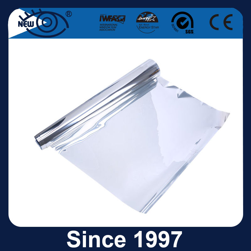 Heat Resistant One Way Vision Glass Reflective Green and Silver Building Window Film