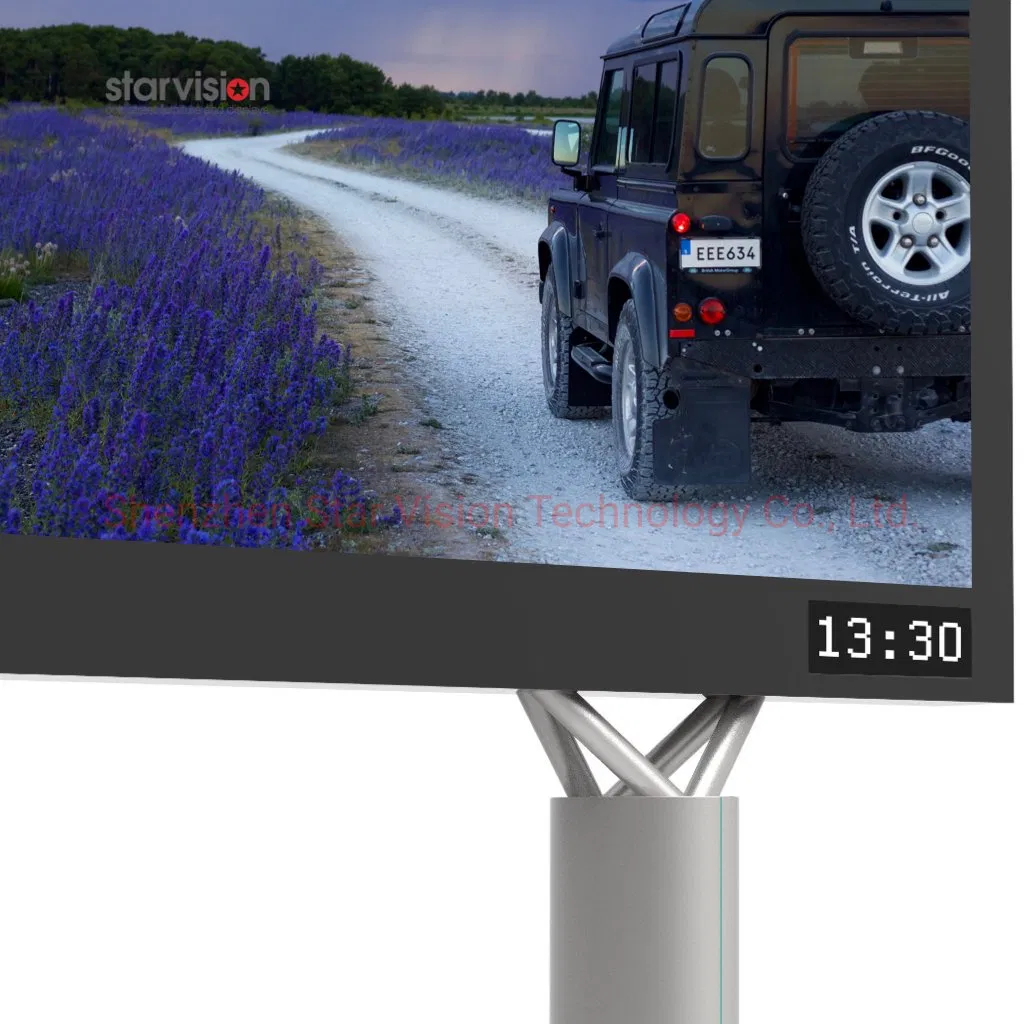 Double Side LED Backlit Outdoor Unipole Billboard Steel Structure Design