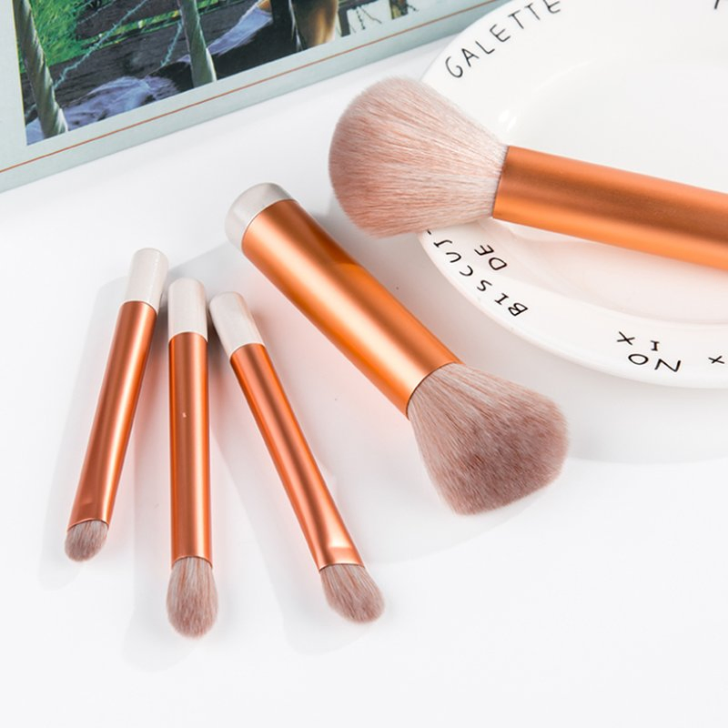 Professional 5PCS Vegan Cruelty Soft Bristles Hair Makeup Cosmetic Brush Set
