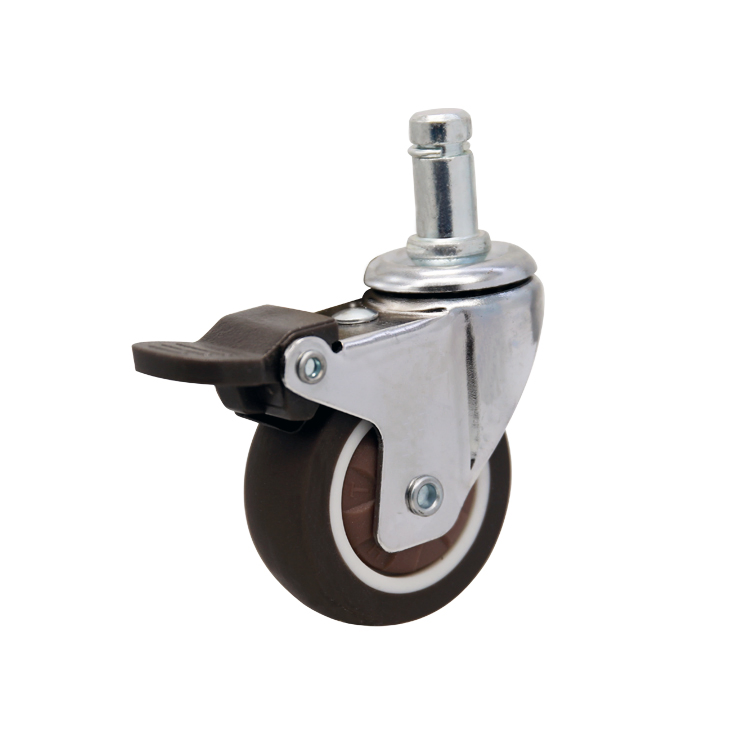 25 12 Customized Rubber Tyre Heavy Duty Wheel Chrome Caster in China