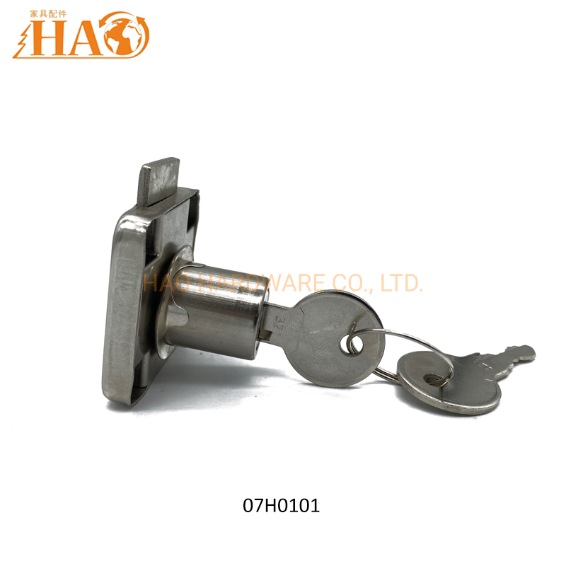 Furniture Fitting Drawer Lock Iron Nickel Single Door Locks with Keys