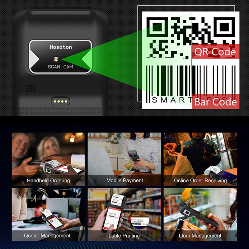 POS Terminal Manufacturer Handheld Mobile POS Smart Card Reader Android 13 POS Machine with Printer Z92