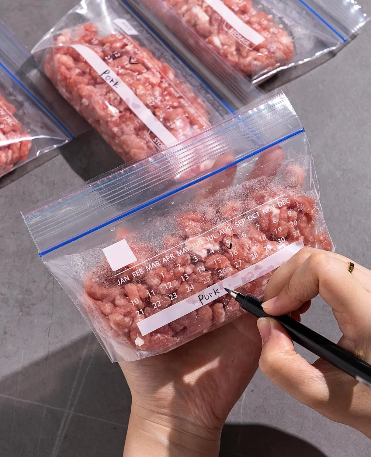 Plastic Zip Ziplock PE Bags for Food Snack Freezer Fruit Vegetable Storage