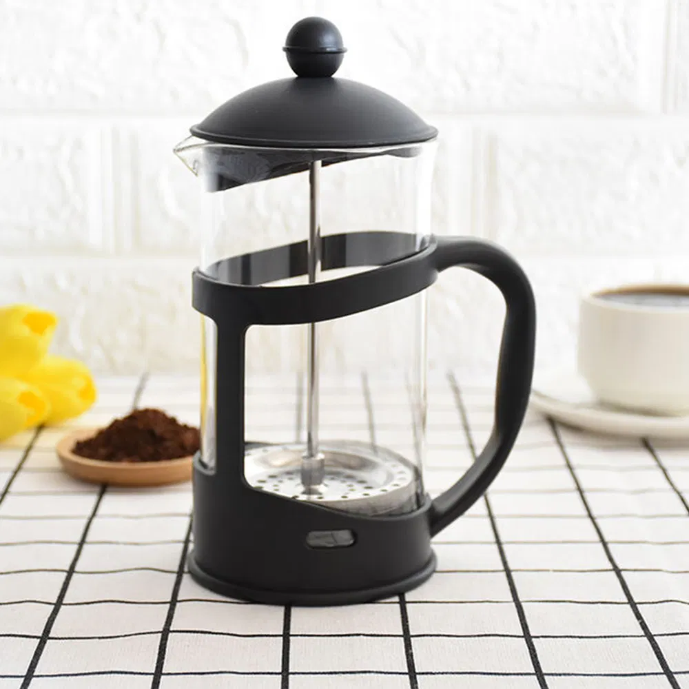 Custom 350/600/800/1000ml French Style Borosilicate Plunger Press Coffee and Tea Maker Plastic+Glass+Steel 1L Capacity