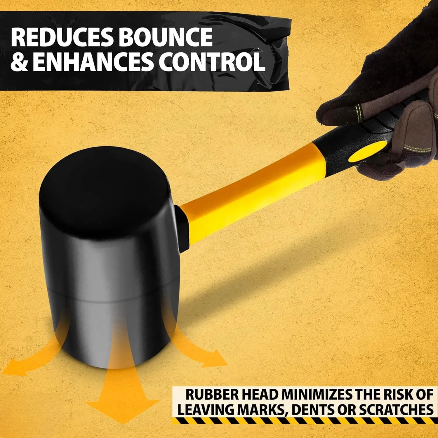 Professional Roofing Tile Floor Installation Soft Face Solid Deadhead Rubber Sledge Mallet Hammer