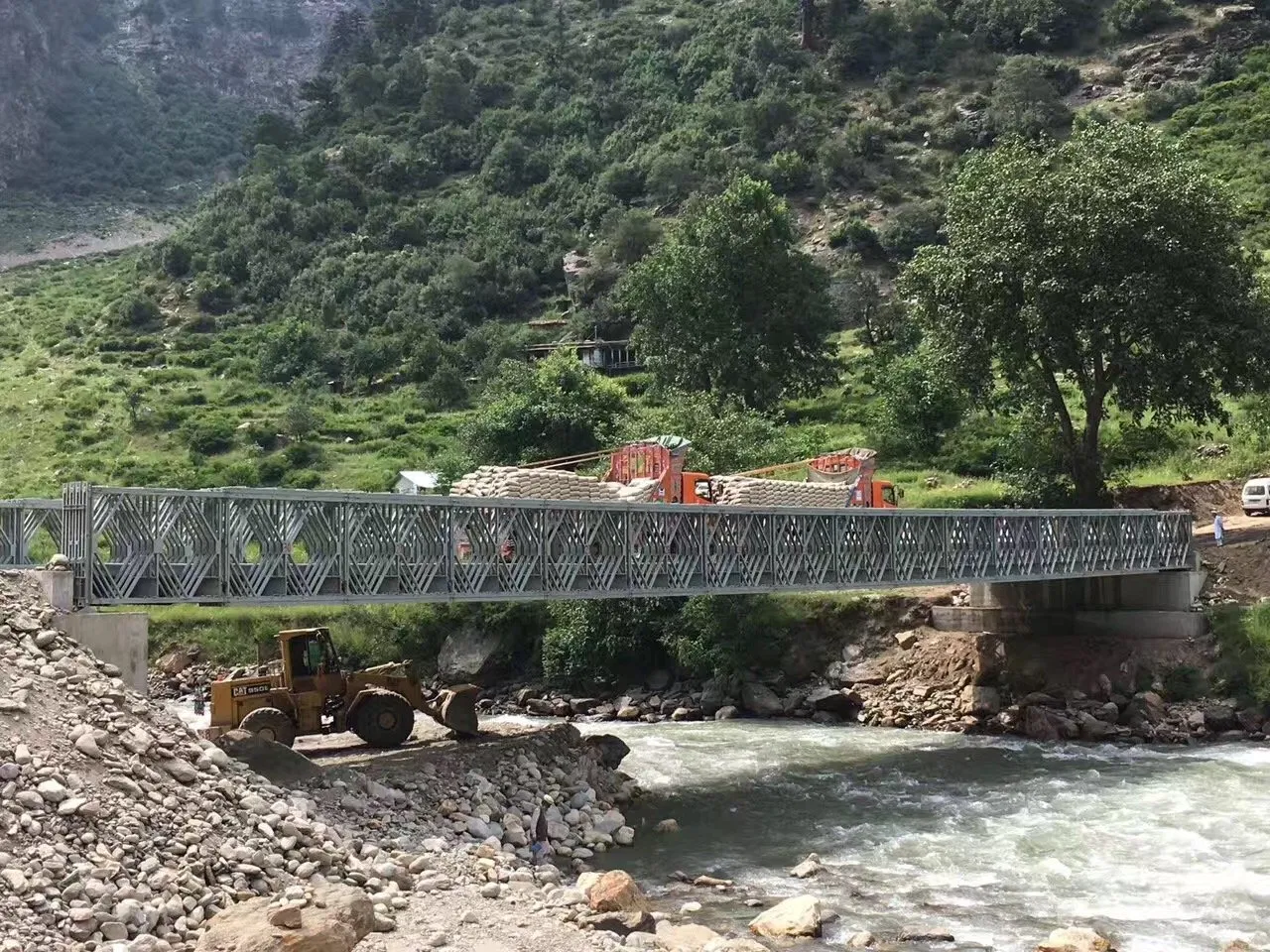 High Seismic Resistance Steel Structure Compact Pedestrian Railway Road Compact Panel Steel Temporary Bailey Bridge for Emergency and Fast Delivery