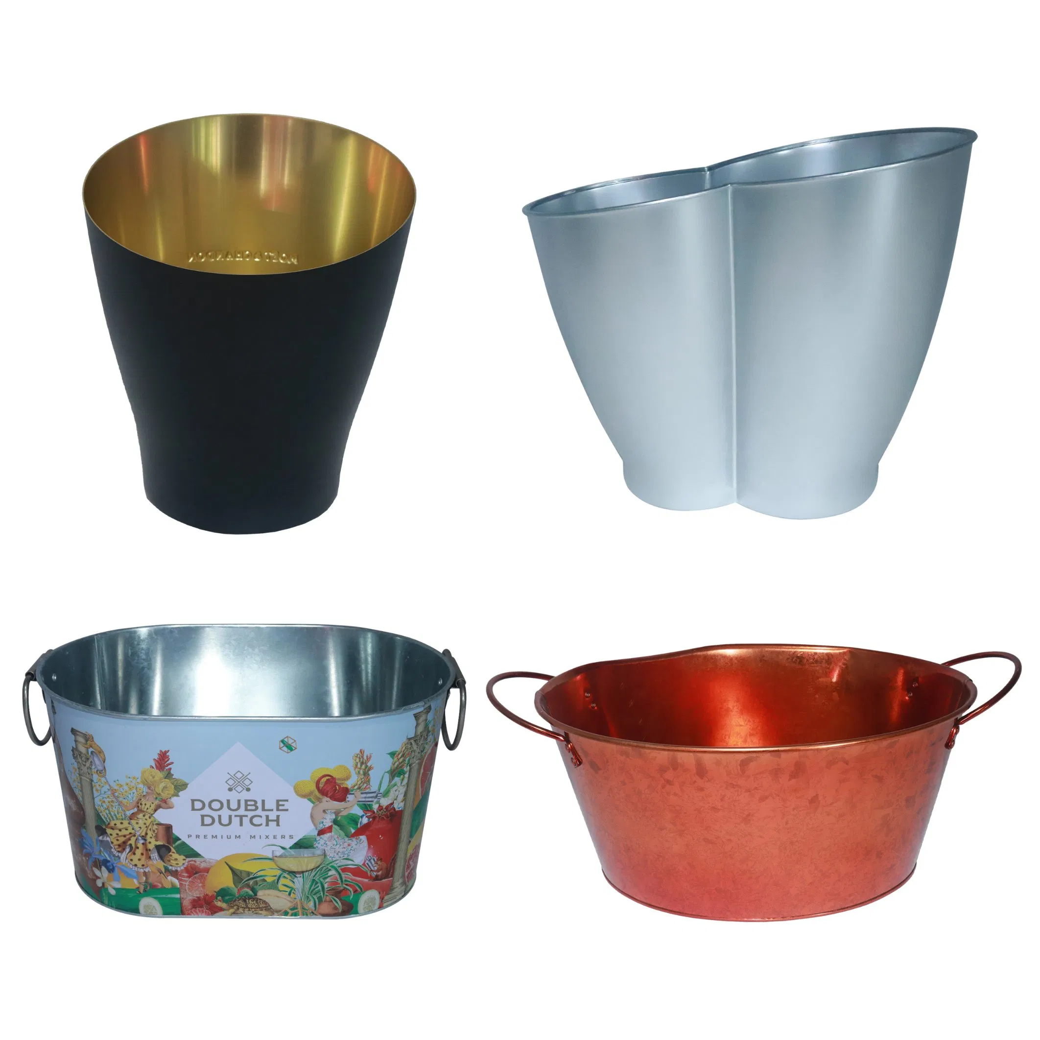 Custom Logo Color Size Hammer Vintage Mirror Surface 100% Leak Proof Rust Resistant Printed Ice Bucket Black for St. Ides Stag Beer