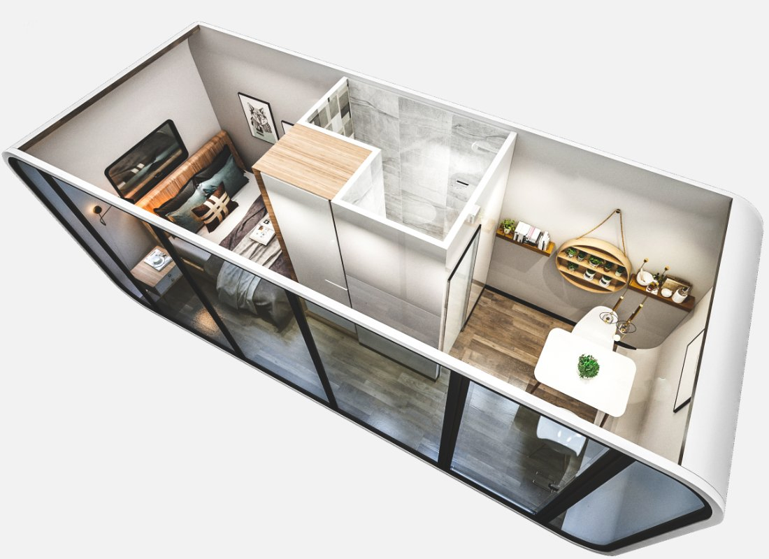 Prefabricated Fully Fitted No Installation Fashion Apple Home