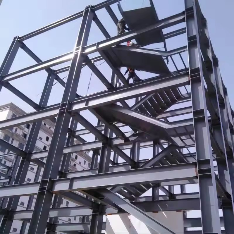 Prefabricated/Preba Industrial Light Q355 Hot Rolled H Section Galvanized/Painted Matel Building Warehouse/Workshop Steel Structure for Camp/Hangar/Garage