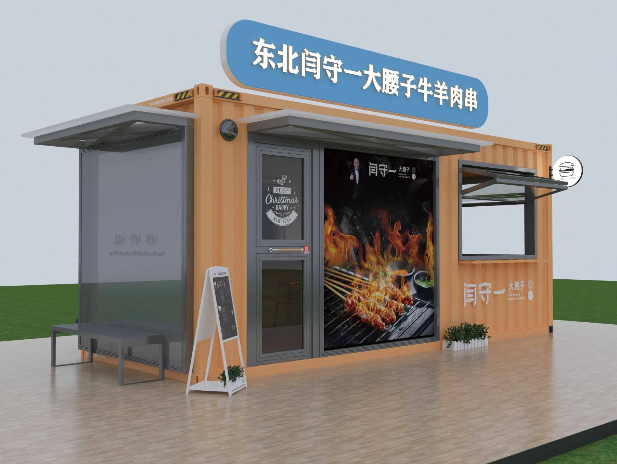 Luxury Z Type Folding Modern Prefabricated Houses Homes Ready to Live Mobile Container Coffee Maker Container