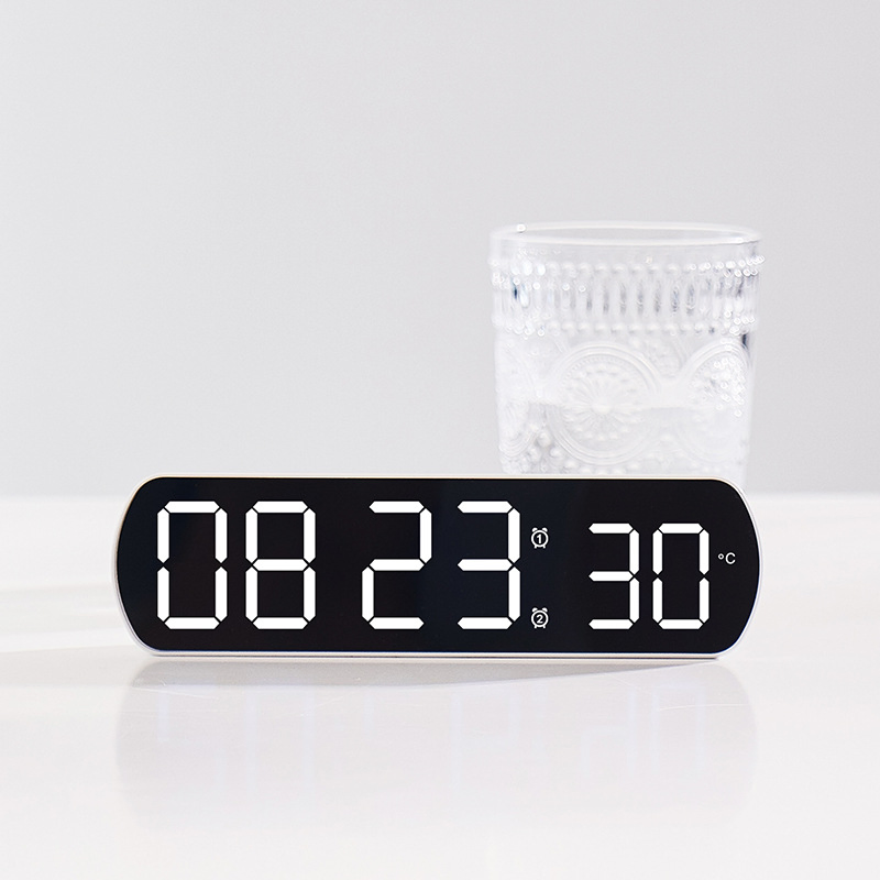 Sleek LED Alarm Clock with Temperature and Countdown Features