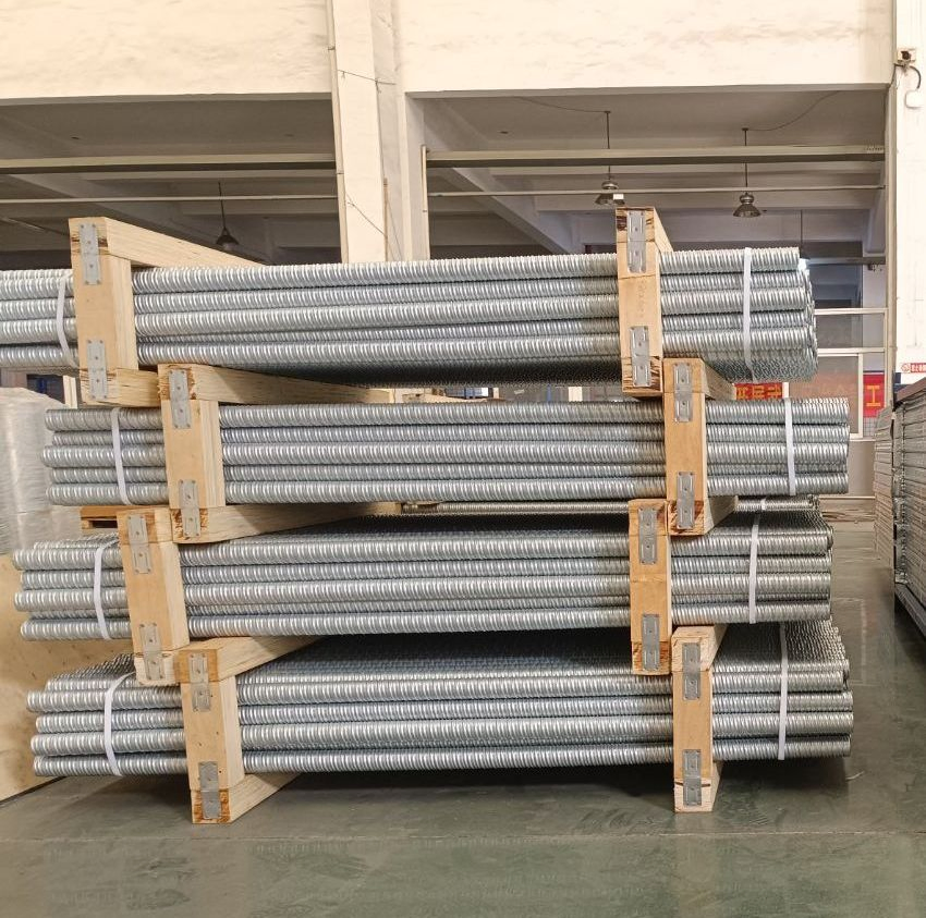 Post Tension Prestressed Round Metal Material Galvanized Corrugated Duct 65mm