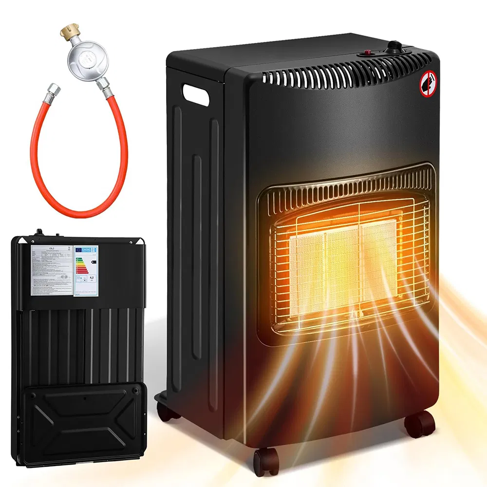 Foldable Portable Gas Heater with 3 Heat Settings for Home Office Use