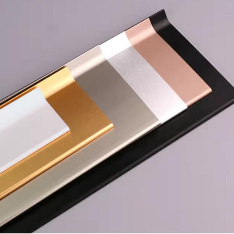 6cm Aluminum LED Skirting Board Decorative Wall Skirting LED Light Aluminum Baseboard Floor Accessories