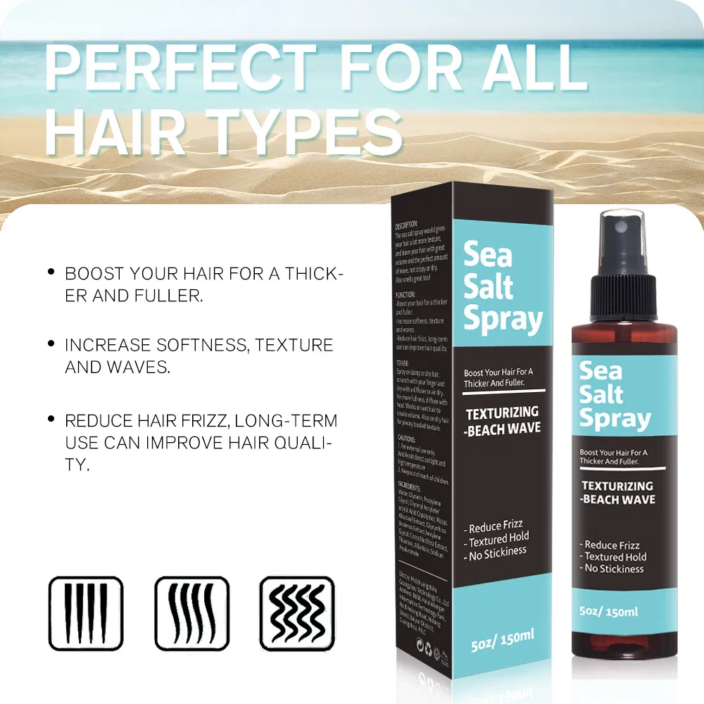 Private Label Sea Salt Volume Spray Hair Beauty Product to Create Hair Style for Men