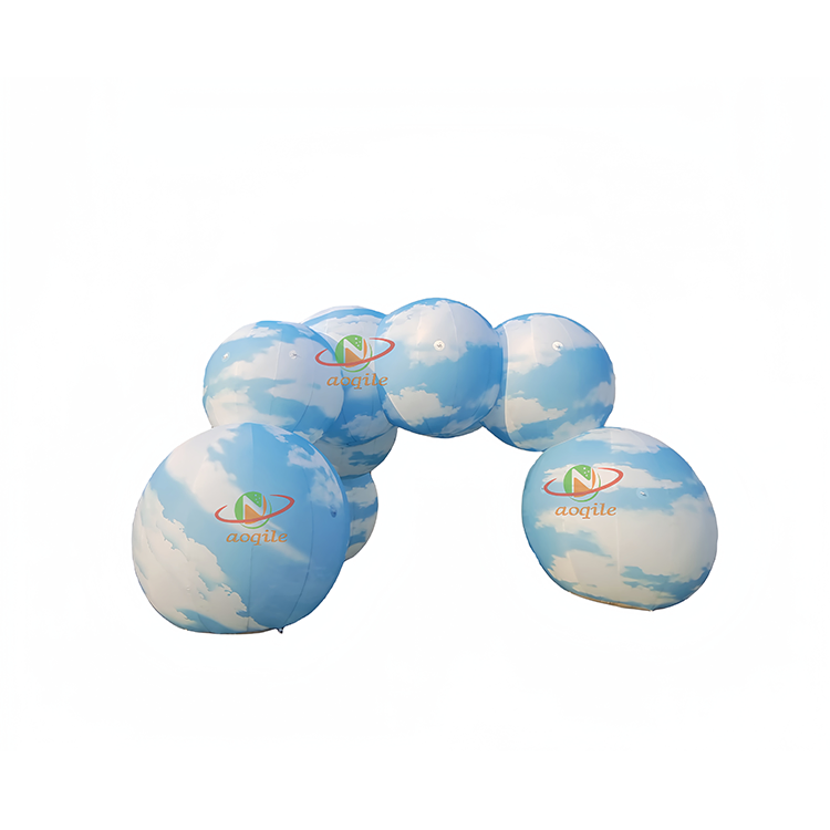 Outdoor Holiday LED Inflatable Cloud Tent Art Arch Custom Decoration