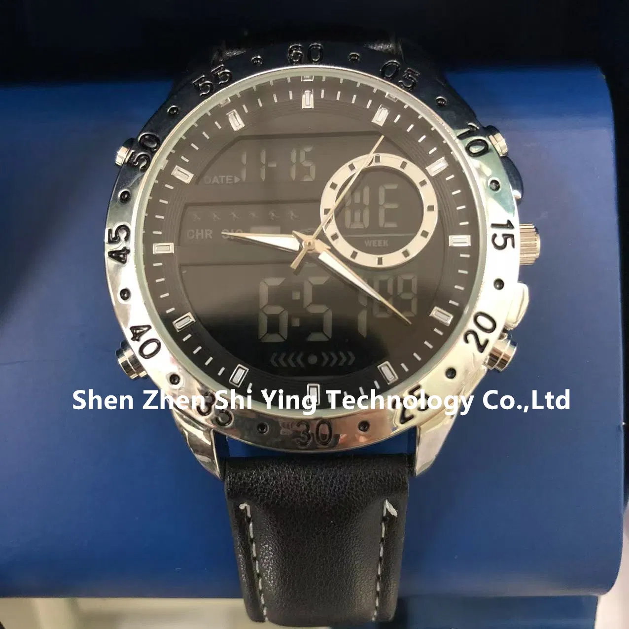 Customized Logo Waterproof Men's Sport Analog Digital Watch for Promotion Gift