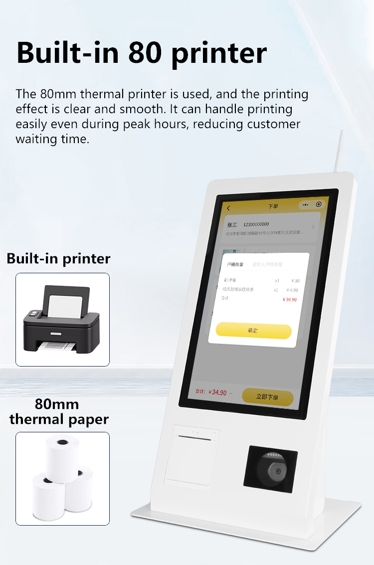 24 27 32 Inch Win-Dows 7/10 POS System Cash Register POS Machine with Built-in Printer Scanner Msr RFID Battery Options