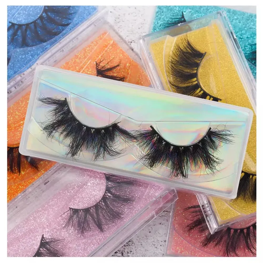 Wholesale Lashes Full Strip Lashes Fluffy 25mm Cruelty Vegan Faux Mink Eyelashes 3D 4D 5D Lashes