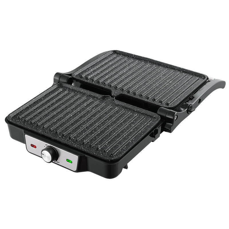 Electric Grills Stainless Steel Flat Plate Griddle Panini Press Sandwich Maker Double Sided Grill with Detachable Plate