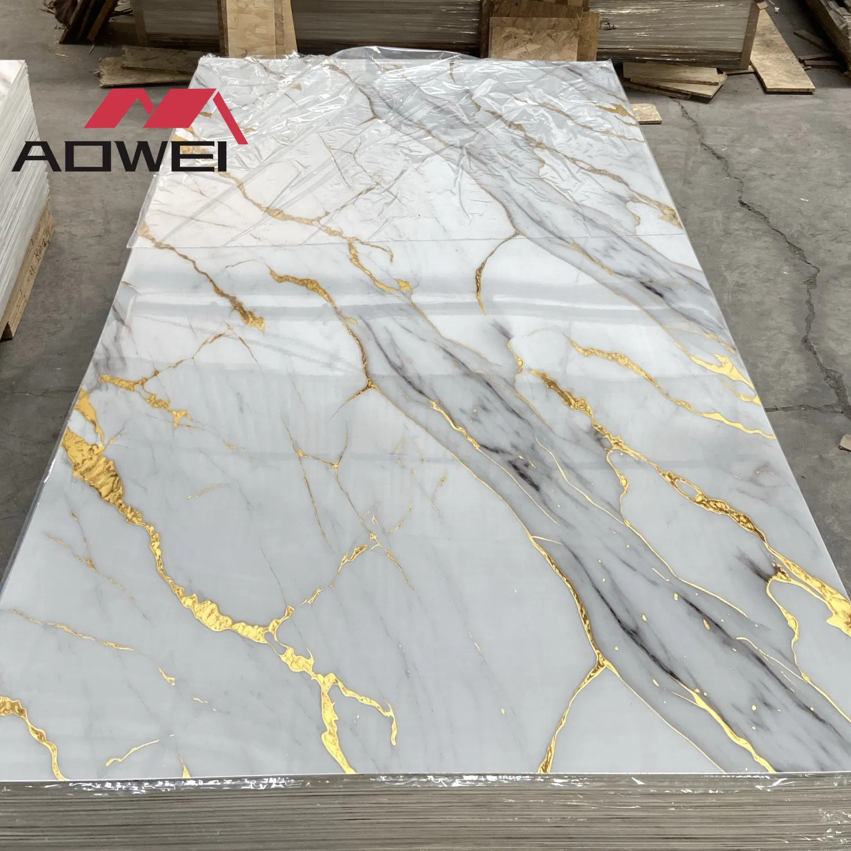 Elegant 3D Textured PVC Marble Wall Cladding for Modern Interiors