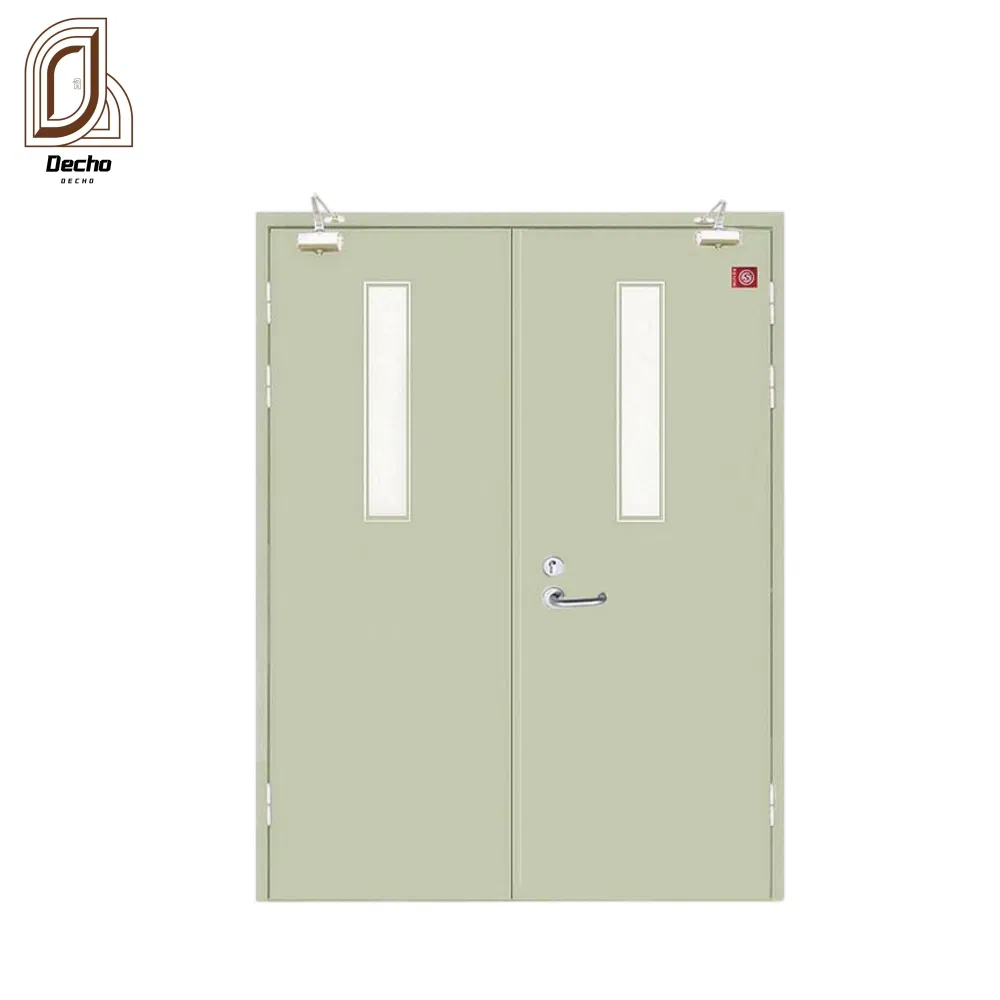 Residential Fire Rated Double Exterior Doors with Glass