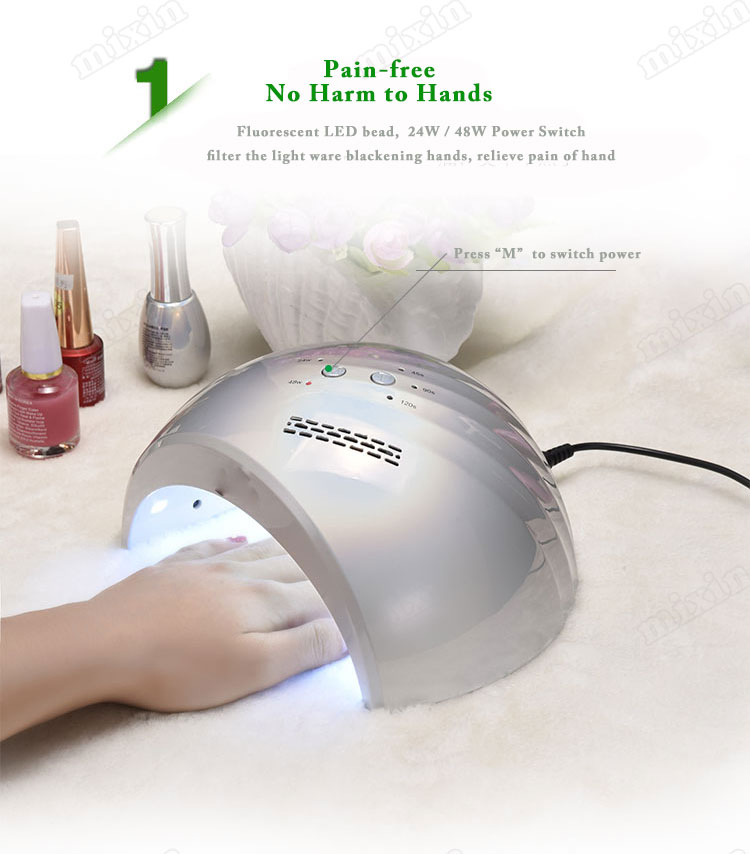4 Timer Mode 60W Manicure Lamp Gel LED UV LED Dryer for Nail Polish