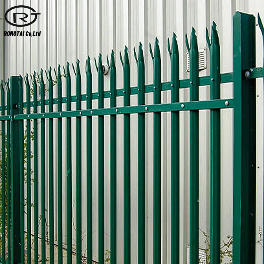 Plastic Steel Fence Steel Picket Fence Spear Tops Fence Outdoor Steel Fence